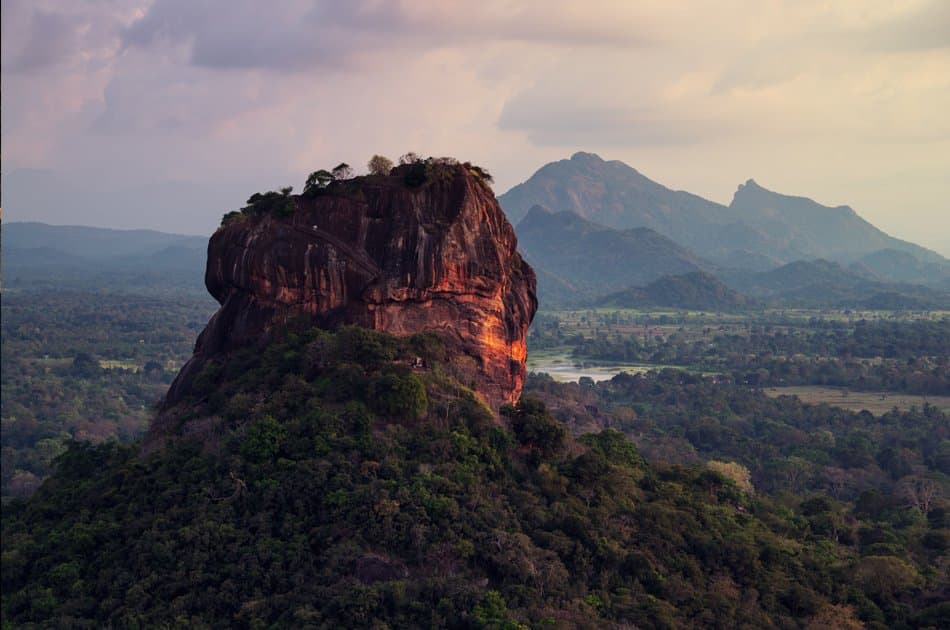 Sigiriya Rock and Minneriya from Kandy