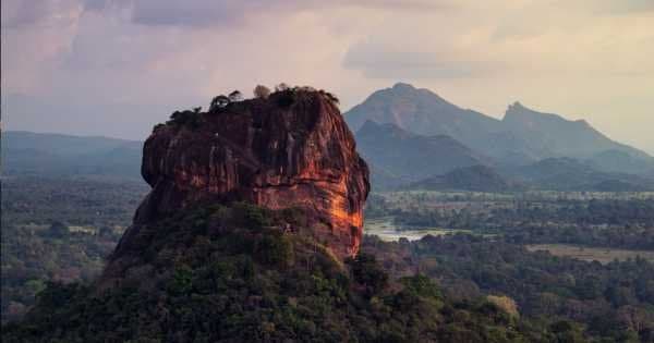 Sigiriya Rock and Minneriya from Kandy